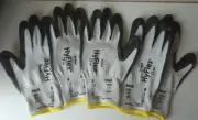 Ansell Hyflex Work Gloves 9-pairs Wo/men's Size 8 Black White Poly Fabric Trade