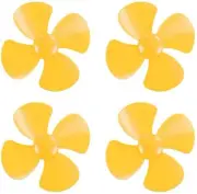 uxcell RC Boat Propeller 4-Vanes 80mm Fan for 2mm Motor Shaft Yellow 5pcs
