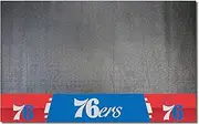 FANMATS 14217 Philadelphia 76ers Vinyl Grill Mat - 26in. x 42in. - Deck Patio Protective Mat | Oil, Flame, and UV Resistant