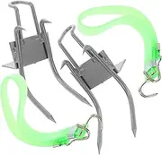 MUCKLILY Tree Climbing Gear Spikes Set Cat Spikes Safety Harness Lanyard and Belt for Tree Climbing Outdoor Activities