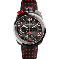 在飛比找momo購物網優惠-【BOMBERG】炸彈錶 BOLT-68 黑紅三眼計時手錶-