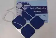 4 Replacement Pads for Massagers /Tens Units electrode pads2x2inch Blue Cloth
