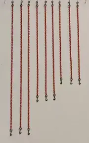 Trailer Equipment Tie Down Red Chain w/Black Clevis Hooks 1/64th