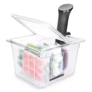 Sous Vide Container 12 Qt with Collapsible Hinged Lid and Rack