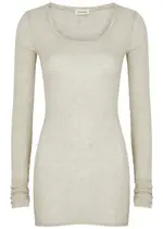 American Vintage Massachusetts Cotton top - Cream - S (UK 8-10 / S) S (UK 8-10 / S)