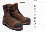 Timberland Pro Boondock HD Composite Toe Boots Size 13 A29G9