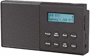 Laser Bluetooth DAB+ Radio with FM - Portable Bluetooth Speaker, Digital Alarm Clock, 80 Preset Stations, External Antenna, Rechargeable Battery, Headphone Jack, User-Friendly LCD Display (Black)