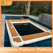 4x3m EVA Inflatable Floating Platform Inflatable Swimming Pool w/Net For Yacht