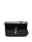 SAINT LAURENT Solferino Medium $3400 Black Patent Leather Crossbody Bag New