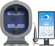 15.6in AI Skin Analyzer, 3D Digital Skin Analyzer Detector with Scalp Detection Handle, Dual Prediction of photoaging and Aging, Microflora Analysis, Sleep & Weight Reports, Local Zoom Observe