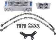 Engine Radiator Engine Oil Cooler Kit Motorcycle Oil Radiator Reduce Engine Wear Increase Power for Dirt Pit Radiator Grille