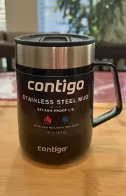 Contigo Stainless Steel Insulated Mug with Splash-proof Lid, 14 oz., Licorice