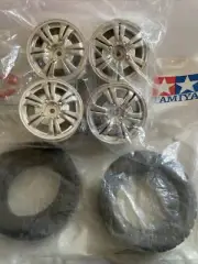Tamiya New 4 Wheels And 2 Tires CC01 High Lift Pagero