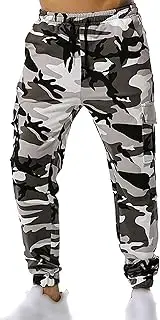 [Generic] Men's Casual Camo Jogger Pant Lightweight Workout Sport Pant Slim Drawstring Stretch Twill Camouflage Cargo Work Pants