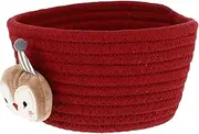 MAGICLULU Small Cotton Rope Woven Basket for Decorative Storage Multi Functional Small Basket for Organizing Clothes Accessories Bedroom Nursery