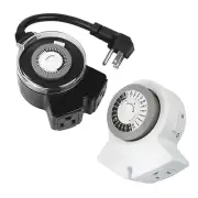 [24 SETS] CP 2-Outlet 1 - 24 Hour Mechanical Timer w/ 6 in Cord, CPCO95002