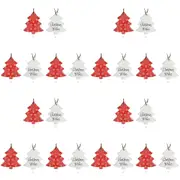 12PK LVD Tree Indigenous Home/Office Hanging Christmas Display Decor 8x9cm Red