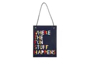 Fun Stuff Wall Plaque (Blue) - 19.5x0.5x14.5cm