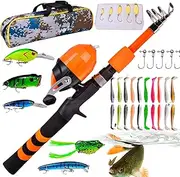 Toddler Fishing Pole | Soft Telescopic Kid Fishing Pole with Bag - Breathable Trolling Equipment, Angling Gear for Family, Friends, Home