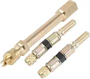 X AUTOHAUX 1Set 180 Degree Copper Tire Valve Extension with Flexible Plastic 75mm Tyre Valve Stem Extender for Car Motorcycle RV Truck Bike