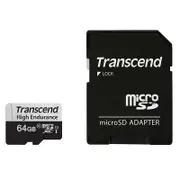 Transcend 64GB High Endurance U1 Micro SD Card with Adapter for DashCam (TS64GUSD350V)