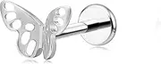 [limerencia] F136 Hypoallergenic Titanium Flat Back Stud,G23 Implant Grade Press Fit Threadless Earrings 20g 6mm 8mm Push Pin Tragus Cartilage Helix Conch Nose Piercing Jewelry(1pc)