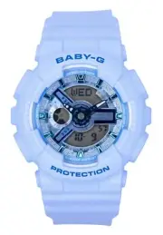 Casio Baby-G Analog Digital Blue Dial Resin Strap BA-110YK-2A 100M Ladies Watch