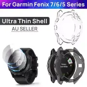F Garmin Fenix 8 7 6 6X 6S Pro Screen Protector Case Cover Thin Shell Cable