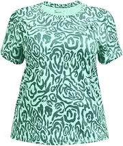 [Under Armour] Plus Womens UA Velocity Print Short Sleeve Shirt