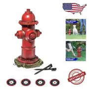 Charming 14-Inch Red Dog Fire Hydrant Garden Statue for Pet Training