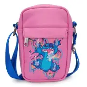 Disney Lilo and Stitch Pink Zip Purse Crossbody Tote Bag Wallet Buckle-Down