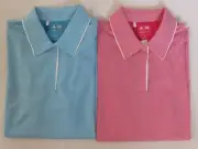 NEW LADIES’ ADIDAS GOLF CLIMACOOL FEED-STRIPE POLO, MEDIUM, PICK A COLOR