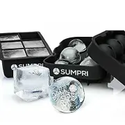 Sphere Ice Mold & Big Ice Cube Trays Novelty-Silicone Ice Ball Maker With Lid F