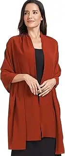 [olyrjie] Chiffon Shawl and Wraps for Women Warm Scarves Wedding Evening Bridal Scarfs Pashmina Shawls, Caramel, One Size