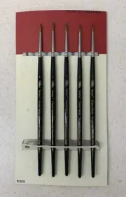 NEW Vintage Winsor & Newton Brush Set of 5 England # 1 Series 7 Finest Sable