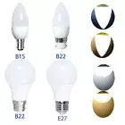 6/12x B15 B22 AC220V 3W 7W 9W White Warm White Spot Light LED Globe Candle Bulb