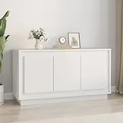 Sideboard White 102x35x55 cm Engineered Wood Dining Buffet