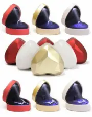 Love Heart Shaped LED Lighted Pendant Ring Box Jewelry Display Packaging Box