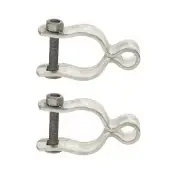 Dailydanny 2 Pack Chain Link Fence Frame Gate Post Female Hinge with Bolts an...