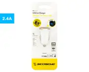 Scosche reVOLT 12W 2.1A USB Car Charger/Fast Charging f/ Smartphones/Tablets
