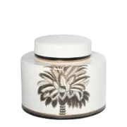 Belle Montane Wide Porcelain Jar w/ Lid Decor 20x17cm