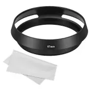 67mm Lens Hood, Standard Vented Matte Surface Hood with Cleaning Cloth