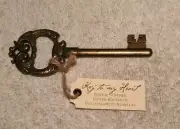 Kate Aspen Skeleton Key To My Heart Bottle Opener Brass Gold-Vintage Look