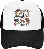 [Wisedeal] Boys' Forest Animals Trucker Kid Hat Adjustable Snapback Mesh Baseball Cap for Boys Girls Youth