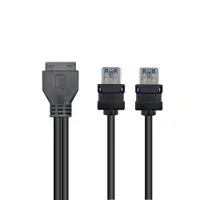 在飛比找ETMall東森購物網優惠-USB3.0前置面板線19針擋板20PIN轉3.0帶固定腳D