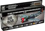 Vallejo 71182 Model Air US Army Air Corps European Theater Op (ETO) WWII Colour Acrylic Paint Set