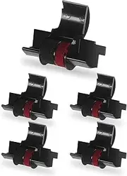 5 Pack IR40T Calculator Ink Roller Printer Ribbon Compatible with IR40T IR-40T Replacement for CP-13 MP-12D Sharp EL-1750V CP13 EL-1801V 100TM 170RC Printer, Black and Red