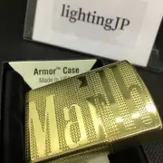 Zippo Armor Case Marlboro Star Gold 5 Sided Processing Etching Oil Lighter Japan