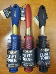 2/3 PK: Conair Velvet Touch Small Round Brush *SMOOTHES & STRAIGHTENS* R8P2b