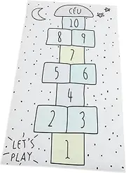 FOYTOKI Large Game Mat for Boys and Girls Thick Play Mat Checkers Gaming Pad Cognitive Toy